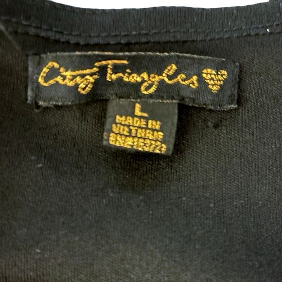 City Triangles Mesh-Inset Fit & Flare Dress Size Large Rhinestones Homecoming - Picture 7 of 9